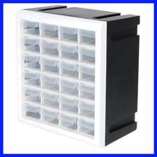 Craft Cabinet Organizer, 24 Drawer Plastic Parts Cabinet, Tool Storage Box fo...