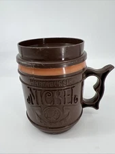Whataburger Insulated Nickel Coffee Mug w/ Lid, Very Good Condition