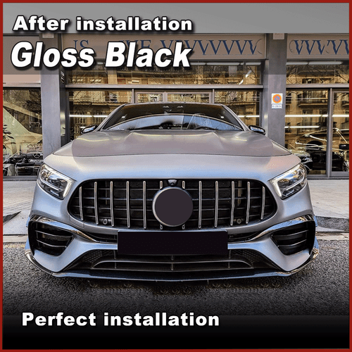 Gloss Black Frontlippe Frontspoiler Canards für Mercedes W177 A35 A45 AMG 2019UP - Bild 2 von 11