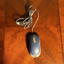 Microsoft Wired Optical Mouse Blue USB PS/2 Compatible Model X08-72983 WORKS