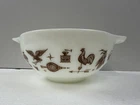 PYREX Early American Cinderella Mixing Bowl, #443, 2-1/2 QT, White & Brown