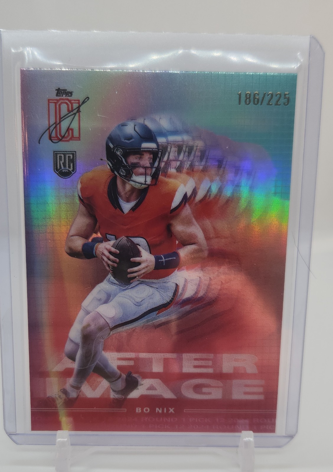 2024 Topps Signature Class - After Image Bo Nix #AI-9 Teal /225 (RC)