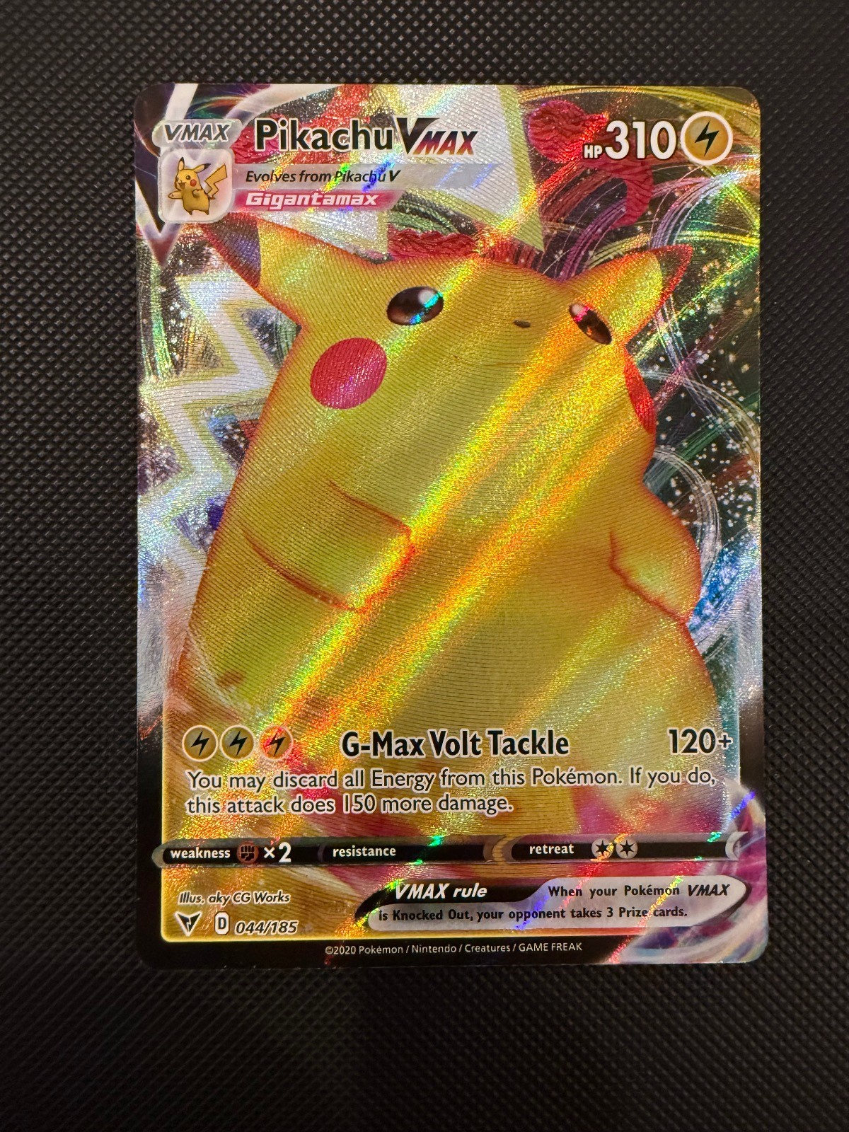 Pikachu VMAX 044/185 Full Art Ultra Rare Vivid Voltage Pokemon Holo Near Mint