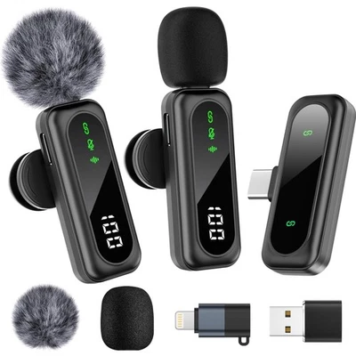 Kabelloses Lavalier Mikrofon für iPhone Android PC