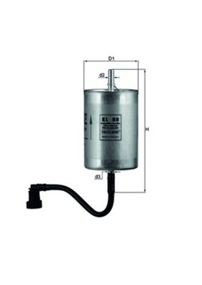 Kraftstofffilter KNECHT KL 80 Leitungsfilter für PORSCHE 986 BOXSTER CAYMAN 987