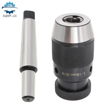 MT2/MT3-B18 Keyless Precision Self Tighten Lathe Drill Chuck &Taper Arbor 1-16m