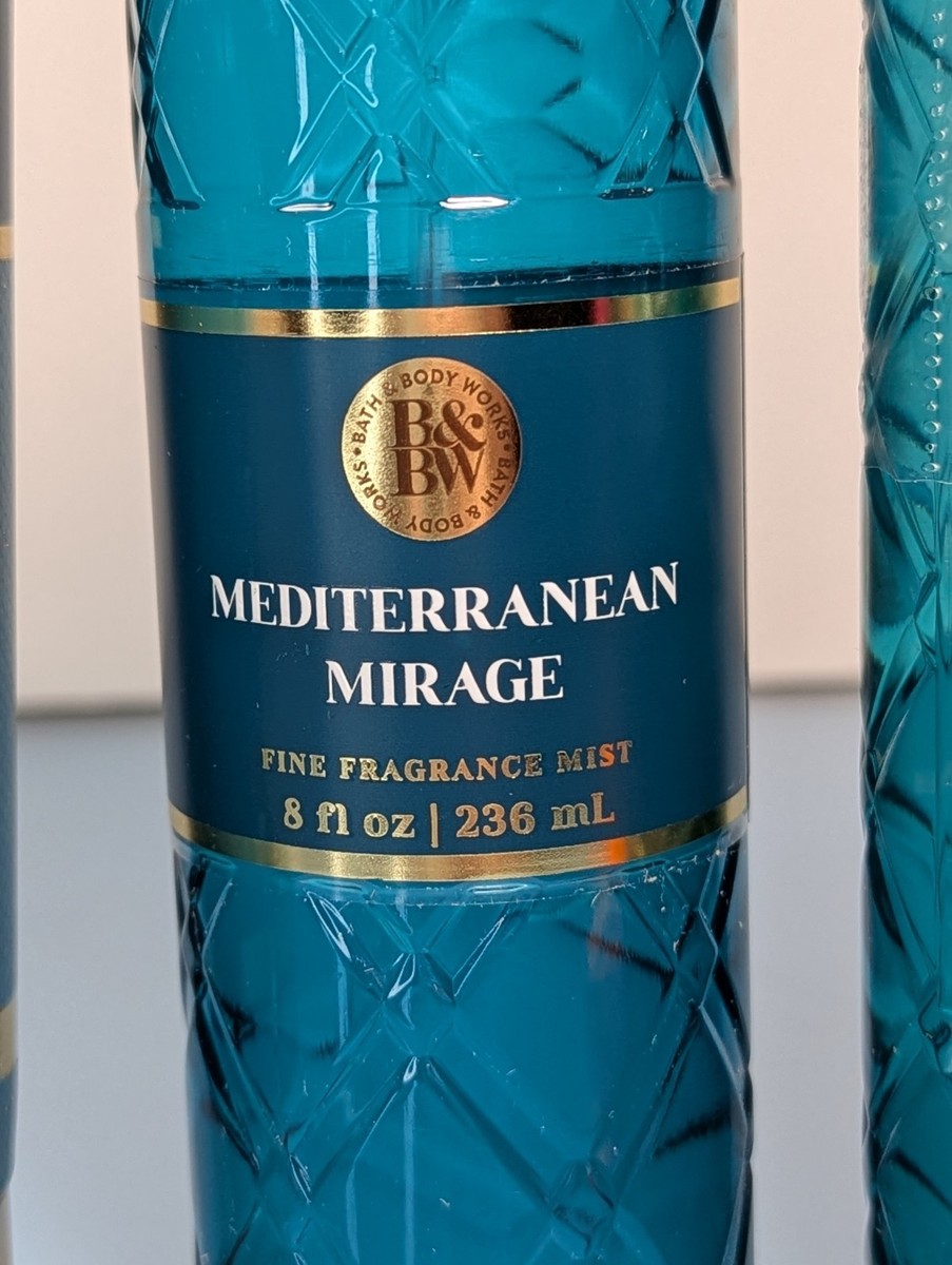 MEDITERRANEAN MIRAGE 3 Pc Light Blue Fragrance Mist Wash Cream