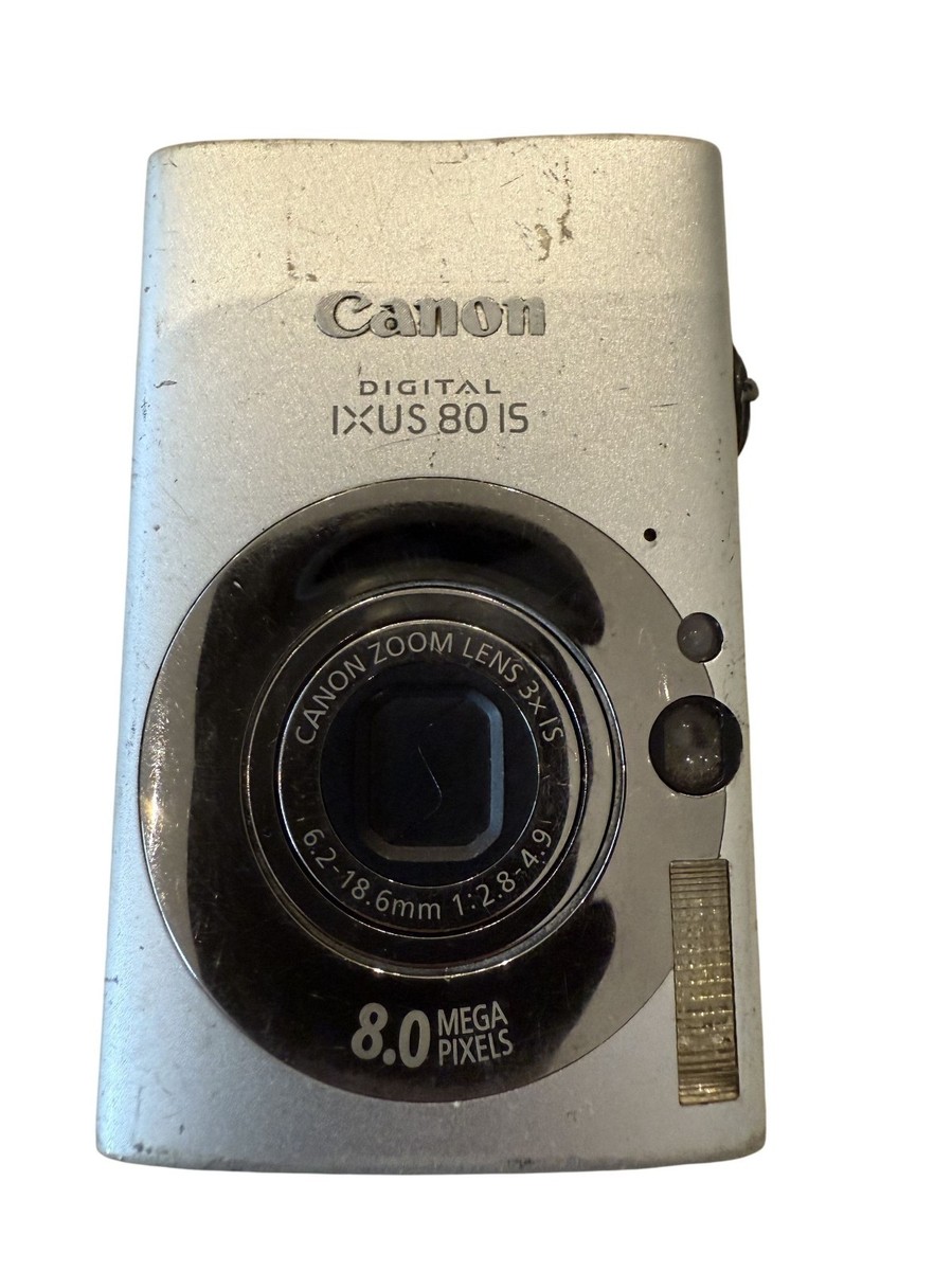 Canon Digital IXUS 80 IS Silver 8.0MP Compact Camera With 3x