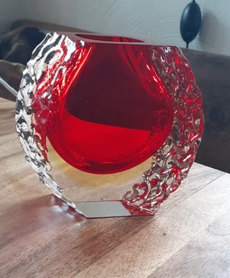 Sommerso Vase Alessandro Mandruzzato Italy Murano 60`s 1064g - Bild 1 von 4
