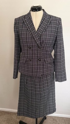 Kasper A.S.L.Petite Women`s piece plaid Suit Jacket and Skit 4P