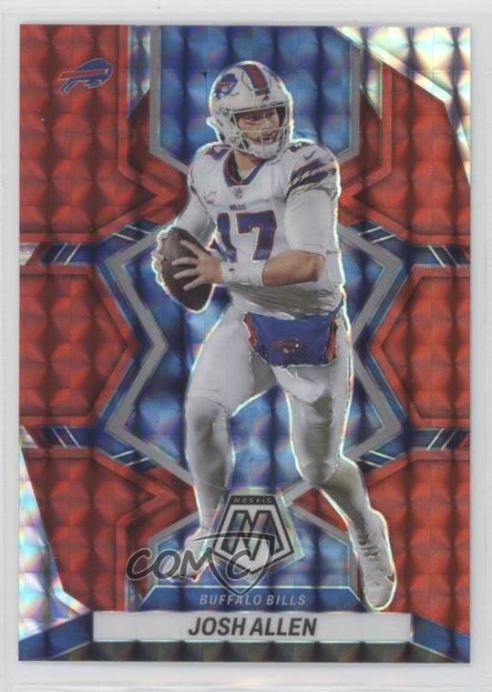 2022 Panini Mosaic Red Mosaic Prizm Josh Allen #20 0h2m