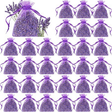 30 Pack Lavender Sachets Bags Bulk for Drawers Closets Dried Lavender Flower