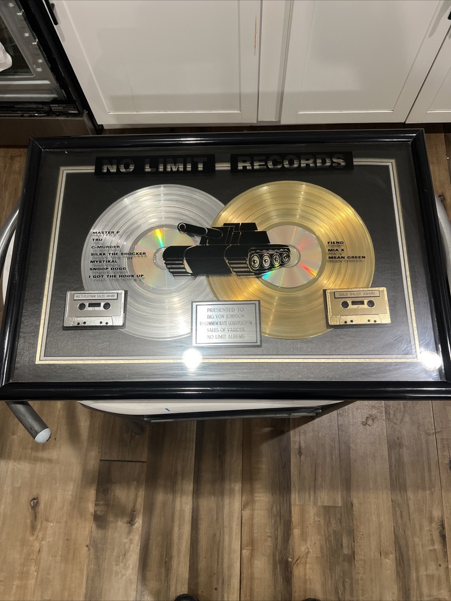 No Limit Records RIAA Multi Artist Sales Award Plaque Snoop Dog