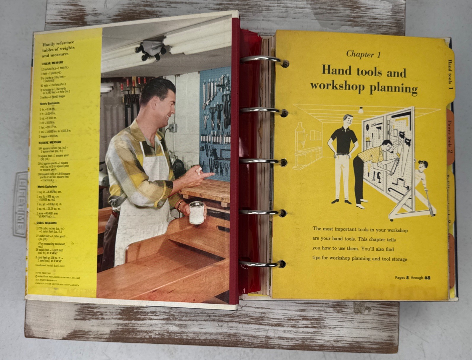 Better Homes & Gardens Handyman's Book 1957 Vintage Hardcover Binder Mid Century
