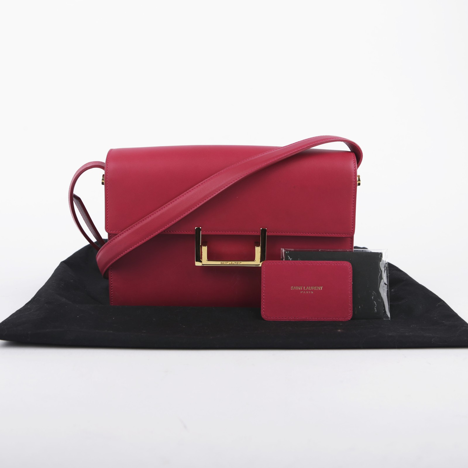 Borsa a tracolla Saint Laurent Sac Loulou in pelle rosa 318025 17524751