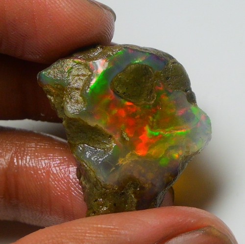 Natural White Opal Rough 28.85 CTS, Ethiopian Welo Opal Raw Gemstone For Jewelry - Picture 7 of 11