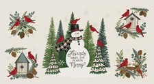 Winter Friends By Deb Strain For Moda - Snowy White Snowman Panel 56139-11