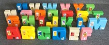 26 Vintage Tyco Sesame Street Alphabet ABC Block Letters Stacking Learning Toys