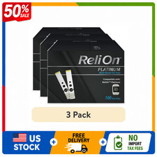 ReliOn Platinum Blood Glucose Test Strips 100 Count 3-Pack