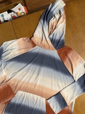 LuLaRoe Amber Unicorn Stretch Hoodie Women's 2XL Multicolor Stripes Comfort