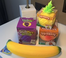 Jumbo Squishy Bundle Grapes Pineapple Banana Squeeezy Peach