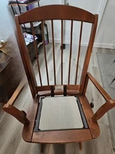 DUTAILLER Glider Rocker Chair  with a wooden frame NO CUSHIONS 