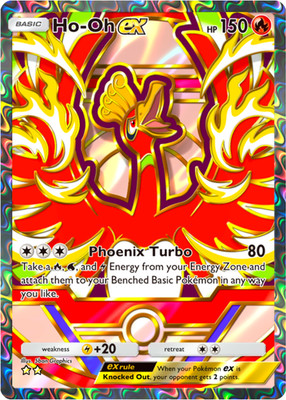 Pokemon Pocket TCG Card 2 Star Full Art Ho-Oh EX Deluxe Pack Rare Ho Oh DIGITAL