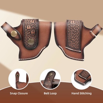 Tourbon Leder Handgun Waffenholster Gürteltasche für 357.22 Bonds Arms Derringer