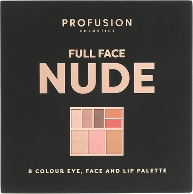 ‎PROFUSION COSMETICS Profusion Cosmetics Full Face Palette Nude, 8 Shade Eye, Face and Lip Palette f