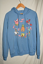 Nickelodeon SpongeBob SquarePants Blue Hoodie XL Patrick Squidward Cartoon 234