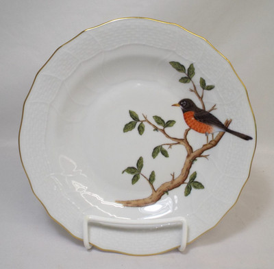 Herend SONGBIRD Dessert Pie Salad Plate 2 Available 1520 Robin SOBI 3 EXCELLENT