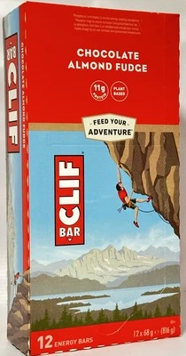 Clif Bar – Chocolate Almond Fudge – 12 x 68g – Plant-Based Energy & Protein Bars