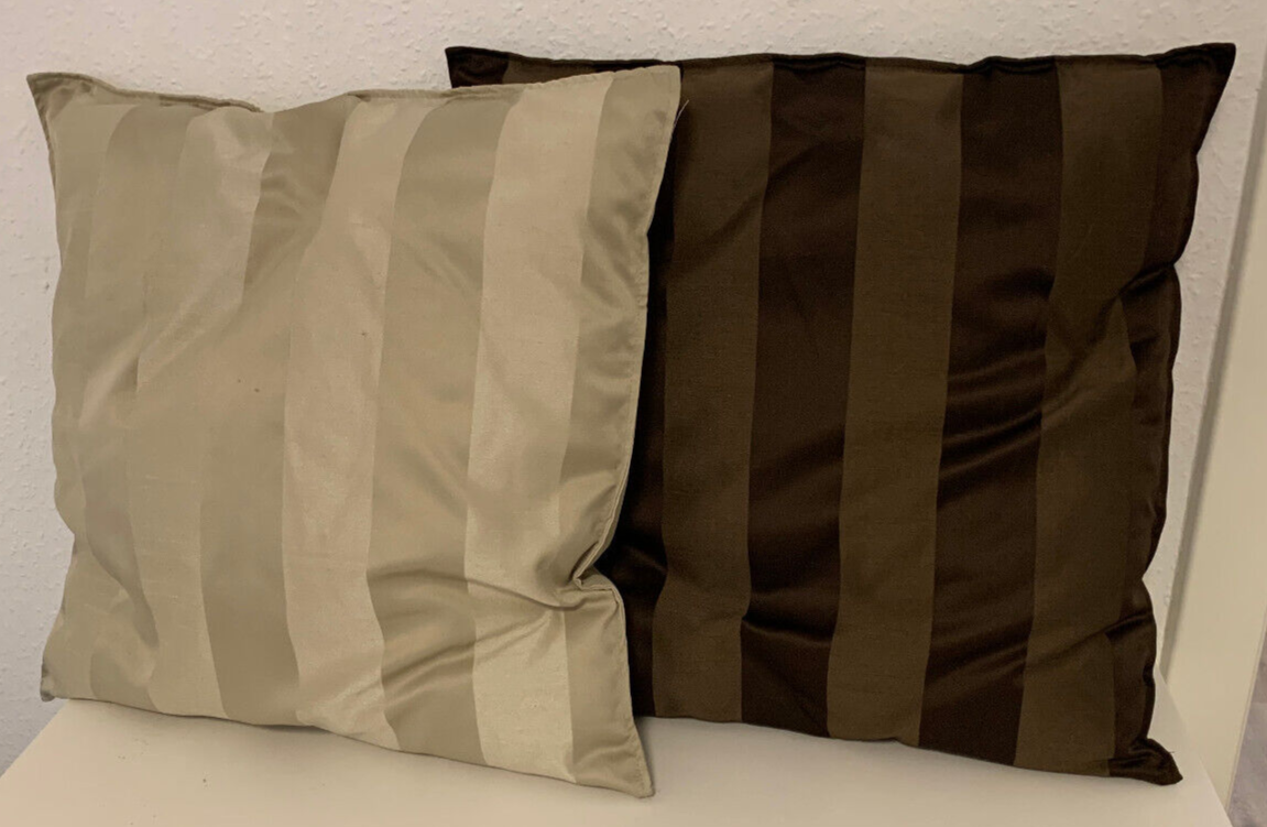 2 Leinen-Kissenbezüge 30x50 Cm Orange-rot – Mit Paspelierung & Unsichtbarem Reißverschluss, Für Sofa & Bett