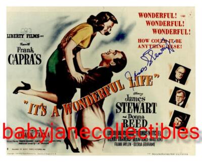 JAMES STEWART WONDERFUL LIFE with PRINTED AUTOGRAPH (1107)