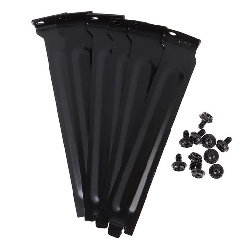 10 x Black PCI Chassis Slot Covers Bracket with Screws Blanking Pl.zhJ_bf - Photo 8/12