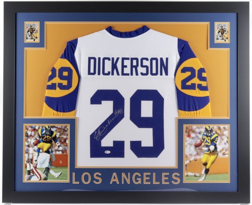 Maillot Des Rams Signé Eric Dickerson - Certifié HOF Avec COA JSA - Pièce De Collection NFL