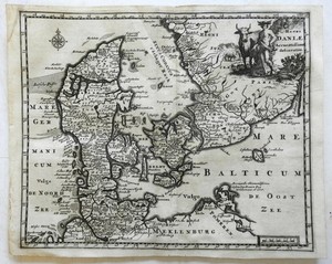 Kingdom-of-Denmark-Scandinavia-Jutland-1697-Cluverius-decorative-map