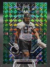 2023 Panini Mosaic Tyler Lacy Green Prizm RC #370 Jaguars