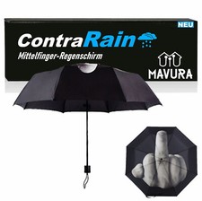 CONTRARAIN Mittelfinger Regenschirm Spa&szlig; faltbarer Taschenschirm Stinkefinger