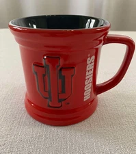 Hoosiers Indiana University~ IU Red Coffee Tea Mug Cup Raised Logo Encore Group