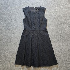 J Crew Dress Womens Size 4 Black Boucle Texture A Line Cocktail Career Capsule