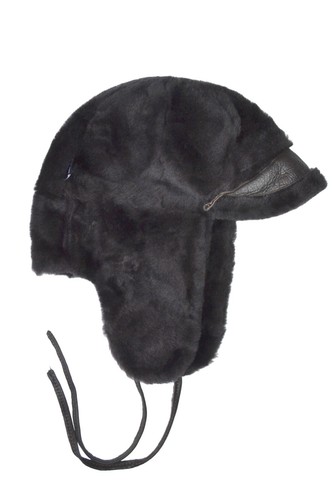 Paul Smith Mainline Marrone Chapka con Visiera pelle di Pecora Cappello \