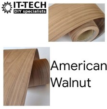 Natural Walnut Veneer Real Wood 2600 x 220 x 0.25mm Sheet Furniture & Speakers
