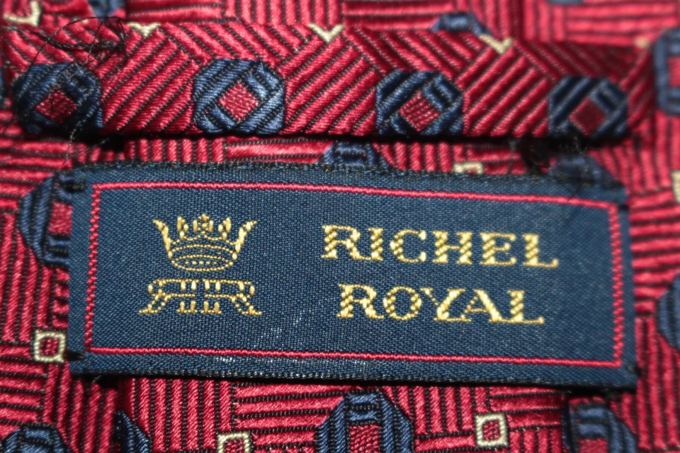 Corbata de seda RICHEL ROYAL hecha en Italia F73162 Foto 4 de 4