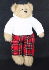Fergus Plush Teddy Bear 2008 Regis Corporation 16" Plaid Pants Fisherman Sweater
