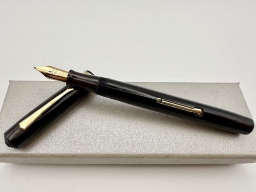 WATERMAN IDEAL #7 GREY DISC FOUNTAIN PEN F 14K #7 MANIFOLD NIB