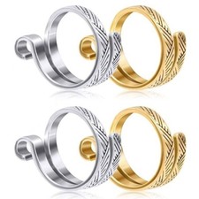Crochet Rings Metal Yarn Guide Finger Holders Knitting Thimbles