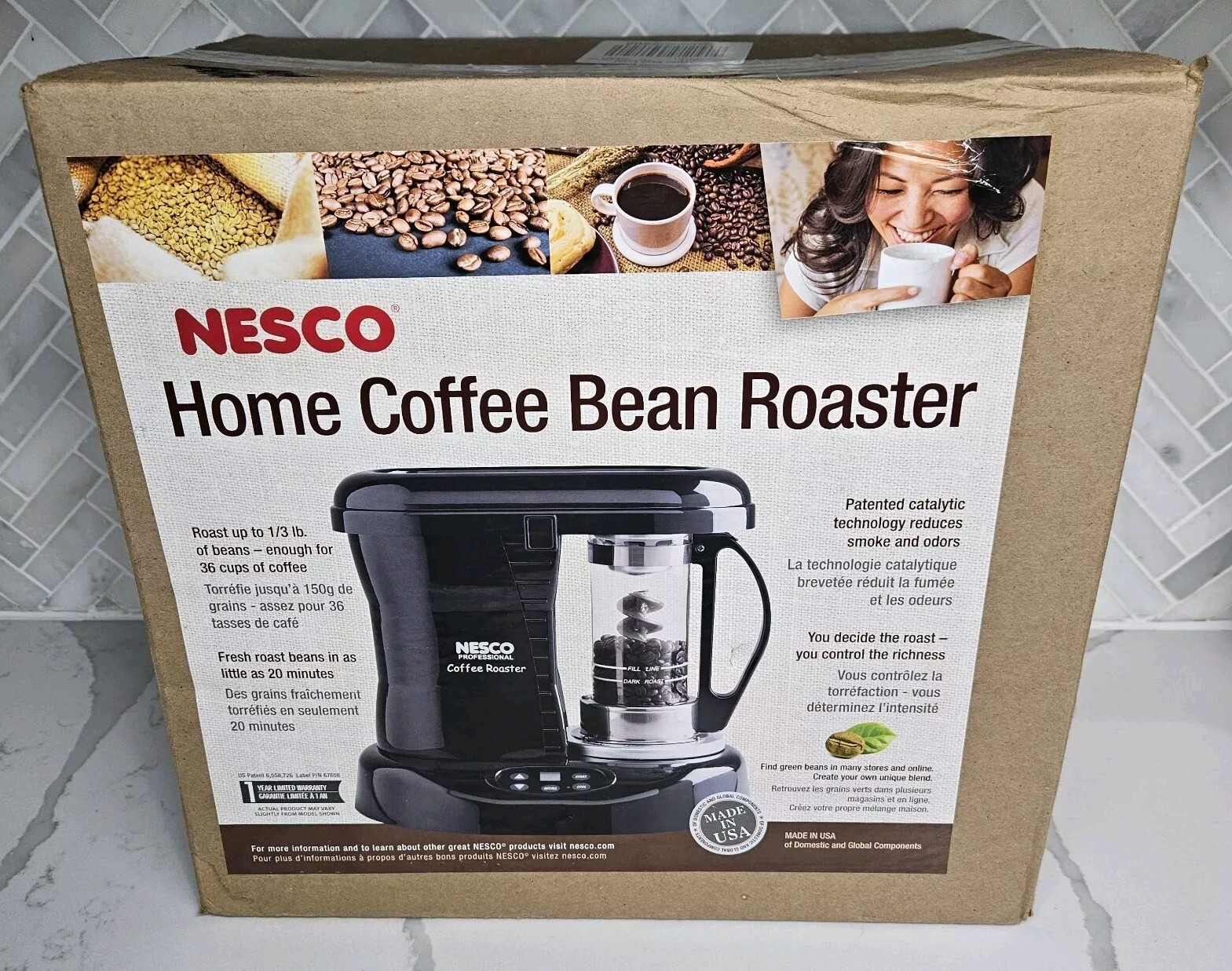 NESCO Professional Home Coffee Bean Roaster Model CR1010PR NEW IN BOX