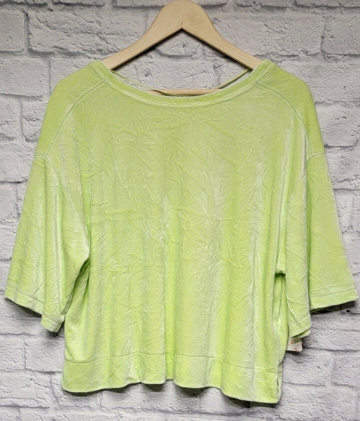 T-shirt Free People Valerie Lime - Taille L Vert - 100% Polyester - Neuf Avec étiquettes