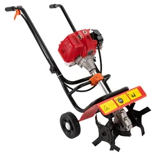52CC 2 Stroke Tiller Cultivator Mini Garden Tiller Rototiller Gas Powered 1.9kw